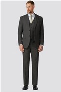  Regular Fit Charcoal Wool Blend Travel Suit Jacket