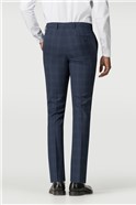 Stvdio Blue Pink Check Slim Fit Ivy League Suit Trousers