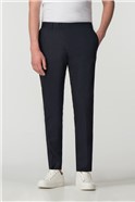  Navy Cotton Blend Trousers