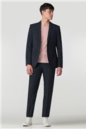  Skinny Fit Navy Panama Suit Jacket