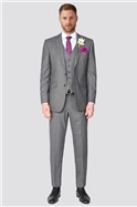  Regular Fit Grey Plain Suit Jacket