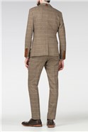 Blake Tan Tweed Check Slim Fit Jacket