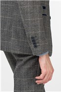 Scott Grey Tweed Check Slim Fit Slim Fit Suit
