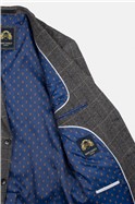 Scott Grey Tweed Check Slim Fit Slim Fit Suit