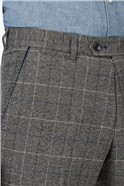 Scott Grey Tweed Check Slim Fit Trouser