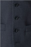 Adwick Tailored Fit Navy Textured Waistcoat