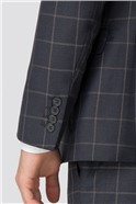  Navy Check Tailored Fit Suit