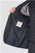  Navy Check Tailored Fit Suit