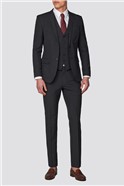  Slim Fit Charcoal Plain Jacket