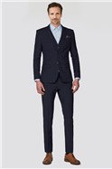  Slim Fit Navy Plain Suit