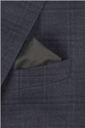  Blue Check Regular Fit Travel Suit Trousers