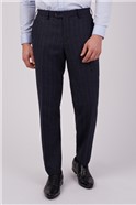  Blue Check Tailored Fit Trousers