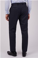  Blue Check Tailored Fit Trousers