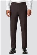 Branded Burgundy Slim Fit Suit Trousers