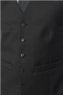  Regular Fit Black Twill Performance Waistcoat