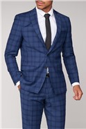  Cartwright Blue Check Skinny Fit Trousers