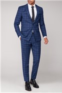  Cartwright Blue Check Slim Fit Suit 