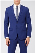  Cobalt Blue Slim Fit Suit Trousers