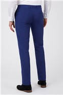  Cobalt Blue Slim Fit Suit Trousers