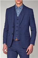  Blue Check Slim Fit Suit 