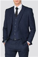  Navy Fleck Slim Fit Waistcoat