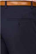  Navy Dot Super Skinny Suit Trouser