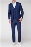  Blue Jaspe Skinny Fit Two Piece Suit 