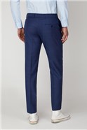  Blue Jaspe Slim Fit Suit Trousers