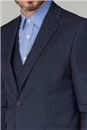  Blue Check Performance Regular Fit Suit