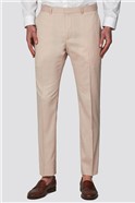  Pale Pink Chambray Slim Fit Suit Trousers