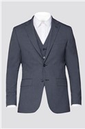 Branded Grey Blue Micro Textured Regular Fit Suit