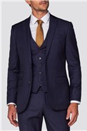 Branded Navy & Rust Windowpane Checked Suit