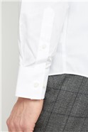  Slim Fit White Single Cuff Forward Point Slim Shirt