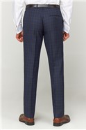  Blue Heritage Check Tailored Fit Trousers