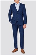 Branded Blue Semi-Plain Regular Fit Suit 