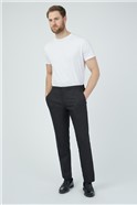  Charcoal Slim Half Elasticated Waist Trousers