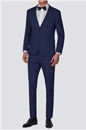 Branded Blue Glitter Flecked Skinny Fit Suit