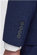 Branded Blue Glitter Flecked Skinny Fit Suit Trousers