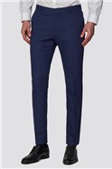 Branded Blue Glitter Flecked Skinny Fit Suit Trousers