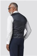  Regular Fit Navy Twill Performance Waistcoat