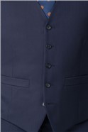  Regular Fit Navy Twill Performance Waistcoat