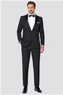  Black Regular Fit Tuxedo Jacket