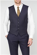  Navy & Tan Stripe Waistcoat