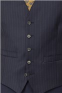  Navy & Tan Stripe Waistcoat