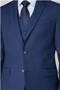  Blue Textured Regular Fit Suit 
