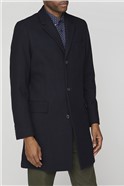 Ben Sherman Navy Crombie Coat SuitDirect