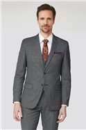  Tailored Fit Charcoal Texture Suit 