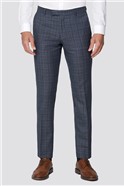 Blue Broken Check Tailored Fit Suit