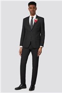  Plain Black Slim Fit Suit Jacket