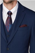  Navy Hopsack Regular Fit Travel Suit 